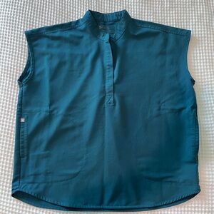 Figs Caribbean Blue Rafaela Top